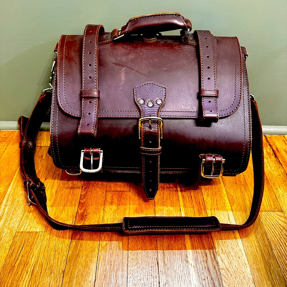 Saddleback Large Classic Leather Briefcase NWOT